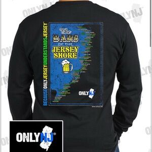 Black Jersey Shore Bars - Long Sleeve Tee